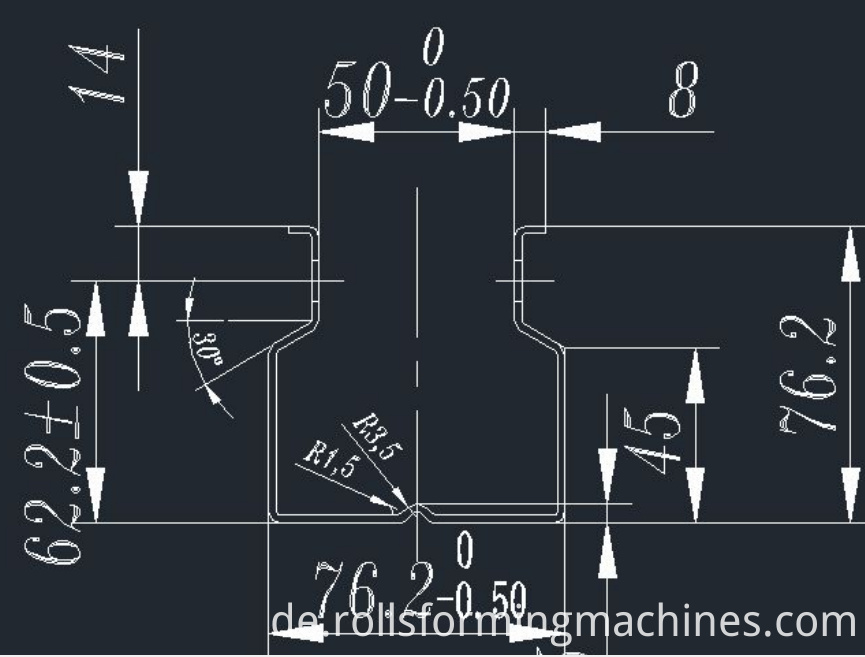 Pfeilerprofil 34 pillar drawing profile 34